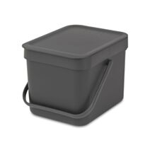 Poubelle Cuisine Sort&Go 6L Gris - BRABANTIA